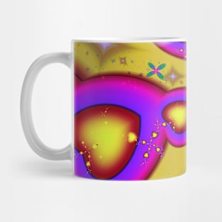 Floating Fractal Hearts Mug